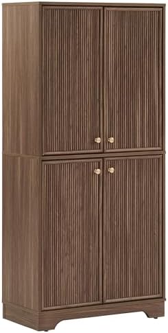 Crosley Furniture Naomi Reeded Pantry Storage Cabinet