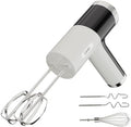 Camic Electric Hand Mixer with 9 Speeds, Powerful Motor, Cordless Hand Mixer with Whisk, Dough Hook and Mixing Rod for Whipping Eggs, Cream, Butter, Jam, Kneading Dough and Blending (White+Black)