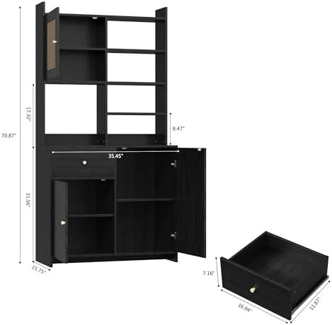 IDEALHOUSE Kitchen Pantry Cabinet with Adjustable Shelf