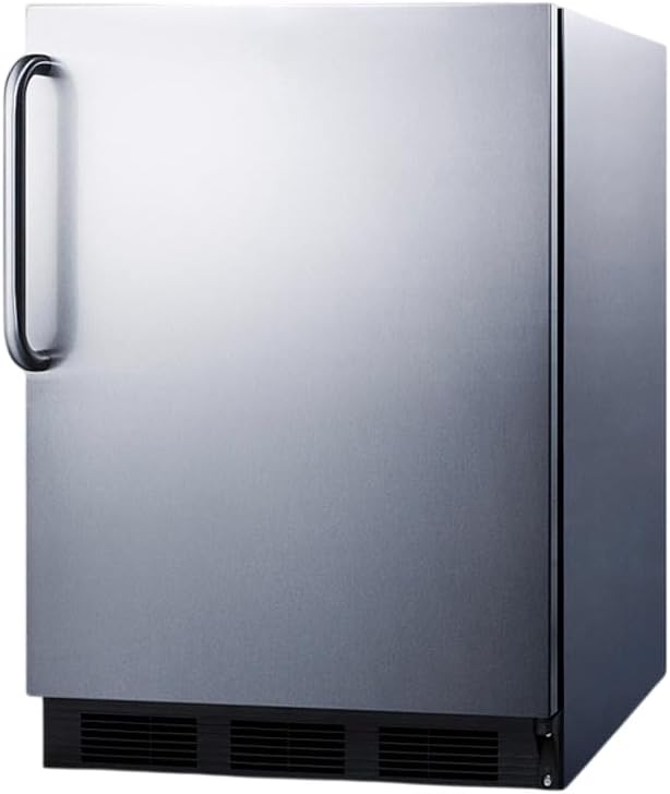 Summit 24" Refrigerator, Undercounter, 5.5 cu.ft. Capacity, ADA Compliant, Stainless Steel - AL752BKCSSLHD (Left Handed Door Swing)