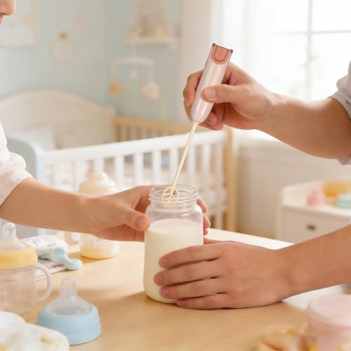 Garneck Baby Formula Mixer with 2 Stirring Rods Electric Milk Powder Mixer