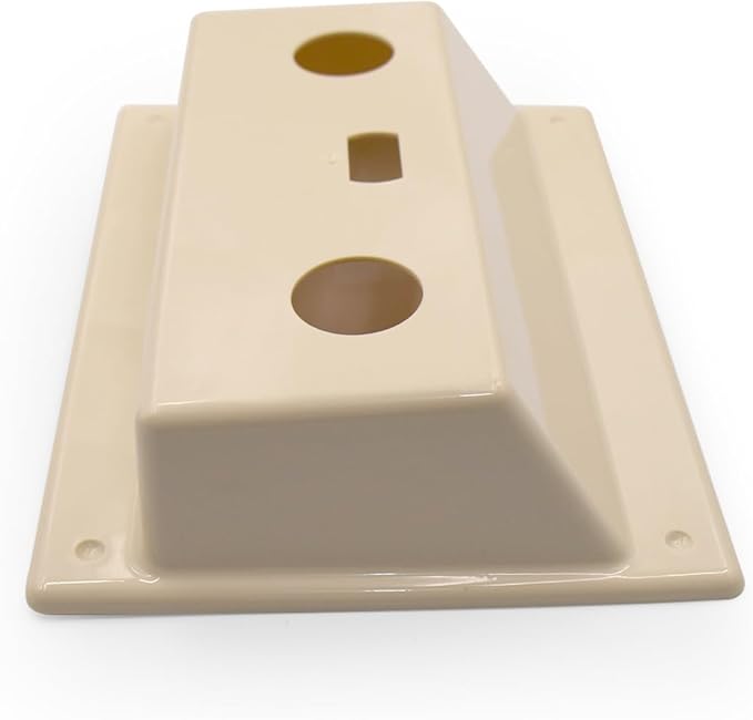 RV Faucet Bezel Stand Off Faucet Cover for Camper Van Travel Trailer Motorhome Shower Plate Replacement White (Parchment Bezel)