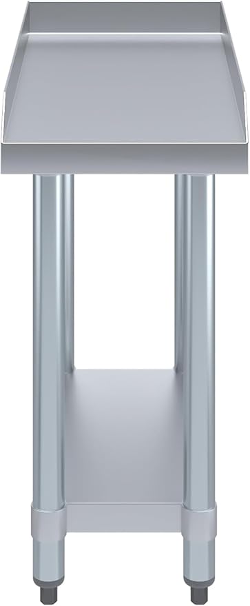 Stainless Steel Equipment Stand with Undershelf + Casters, Heavy Duty, Commercial Grade, NSF Certified (24" Width x 18" Length)
