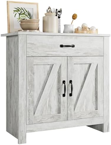 GAOMON Kitchen Pantry Storage Cabinet with Microwave Stand, Freestanding Hutch Cabinet with Buffet Cupboard, Tall Kitchen Cabinets with Adjustable Shelves for Kitchen, Dining Room
