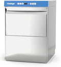 CADET Undercounter Dishwasher, 23-5/8"W x 24"D x 33-1/2"H, 30 Racks/Hr, 3 Wash Cycles, Built-In 3 Gal. Booster & Rinse Pump, 0.8 Gal. Per Rack, LED Indicators, Stainless Steel, 208V, 1PH