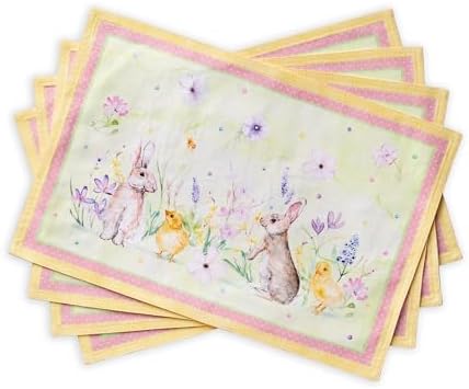 Maison d' Hermine Placemats Set of 4 Reusable 100% Cotton (13"x19")