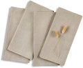 Solino Home 100% Linen Cloth Napkins Natural, Fete 20 x 20 in, Set of 4