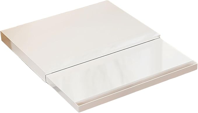 Generic Slide Out Kitchen Appliance Stand Storage Shelf Adjustable for Rice Cooker Sturdy Versatile with 2 Tiers Extended Work Table, White