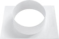 Vent Systems 6" Inch White Plastic Duct Connector Male-Fit Flange - Straight Ventilation Pipe Adapter for HVAC Cooling and Heating Pipes in Bathroom, Kitchen - Easy to Install for Indoor and Outdoor