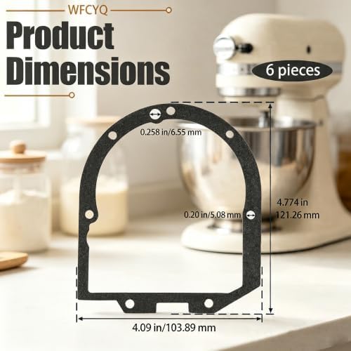 Mixer Transmission Gasket fits 4162324 4169822 W11805888 (6-Pack)