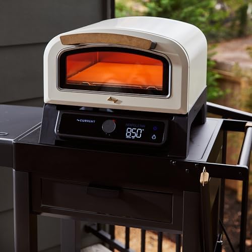 Current® Outdoor Pizza Cart, Soft-Close Drawer, Pizza Peel Holster, Wheels