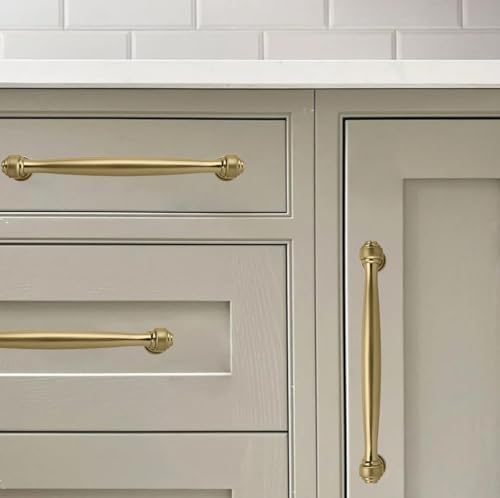khtumeware 10 Pack 3 Inch(76mm) Champagne Bronze Cabinet Pulls Champagne Brass Kitchen Cabinet Handles Kitchen Cabinet Hardware for Cupboard Drawer Handles Dresser Pulls