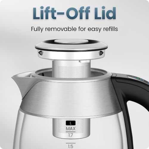 Chefman Cool Touch 1.7 L Double-Wall Electric Kettle with Tea Infuser - Image 5