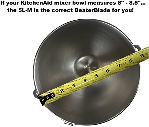 New Metro Design 5L-MR Beater Blade METAL, works w/most KitchenAid 5 Quart Bowl-Lift Stand Mixers, Red Blades