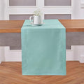 Solino Home Cotton Linen Dining Table Runner Pastel Turquoise, 14 x 72 in