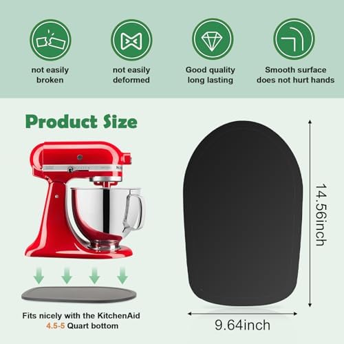 Compatible with Kitchen aid 4.5-5 Qt Bamboo Mixer Slider - Appliance Slider for Tilt Head Kitchen aid Stand Mixer Artisan, Countertop Storage Mover Sliding Tray Accessories Attachments-black