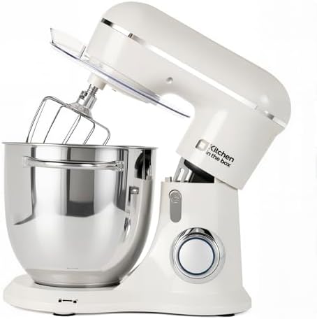 Kitchen in the box 6.5 QT Stand Mixer, 10-Speed Electric Mixer (White)