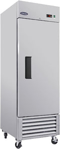mikibama 27"W Commercial Refrigerator with Single Solid Door 23 Cu.ft Reach-In Refrigerators Stainless Steel ETL Approved Upright Fridge Storage for Restaurant,Temp Control 34℉~40℉, LED Light