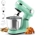 5.5QT Stand Electric Mixer, 12-Speed Kitchen Mixer with Tilt-Head, Stainless Steel Bowl Dough Mixer, Egg Whisk, Dough Hook & Beater Included, Idea for 3-5 Family (Green)