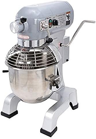 Adcraft BDPM-20 Gear Driven 20-Quart Planetary Mixer with Safety Guard, 12 Hub, Stainless Steel, 120v, Black