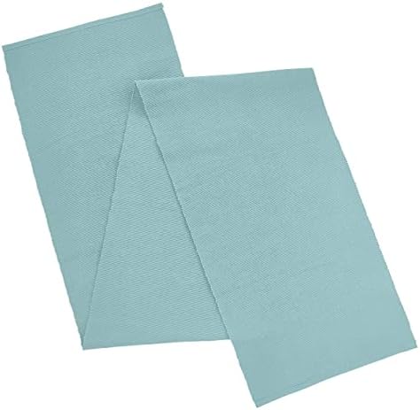 AVKA Studio 100% Cotton Ribbed Table Runner - Pack of 1-13 x 72 Inches - Light Blue - Dining Or Kitchen Table Runner Thick Construction for Everyday Use, Picnics, Outdoor Table, Parties, etc
