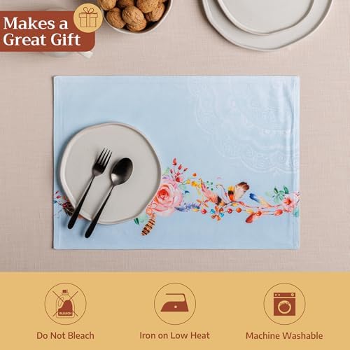 Maison d' Hermine Placemats Set of 4 Reusable 100% Cotton (13"x19")