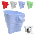 Silicone Flour Funnel for Kitchen Aid Stand Mixer, Food Grade BPA-Free Silicone Durable Funnel Fits KSM150 5-Quart Tilt-Head Mixers, Mess-Free Dishwasher Safe Baking Accessory (Blue)
