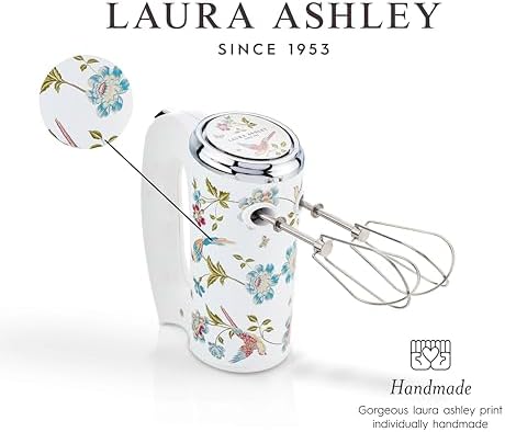 Laura Ashley Elveden White Hand Mixer Electric Handheld - Electric Mixer