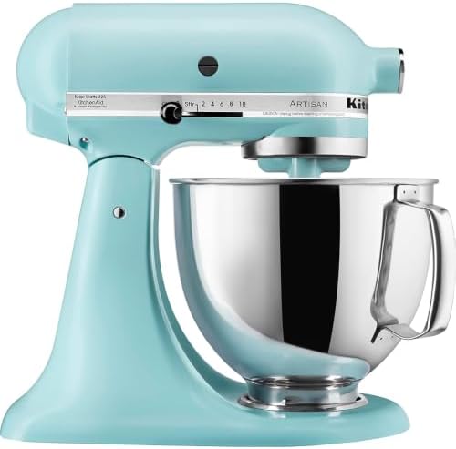 KitchenAid Artisan Series 5 Quart Tilt Head Stand Mixer with Pouring Shield KSM150PS, Mineral Water Bundle with Deco Essentials Exclusive CPS 1 Year Extended Protection Pack