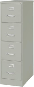 Scranton & Co 52" x 26.5" Modern Metal Letter Vertical Filing Cabinet with 4 Drawers & Core-Removable Lock, Fully Assembled Steel Construction, in Light Gray Finish