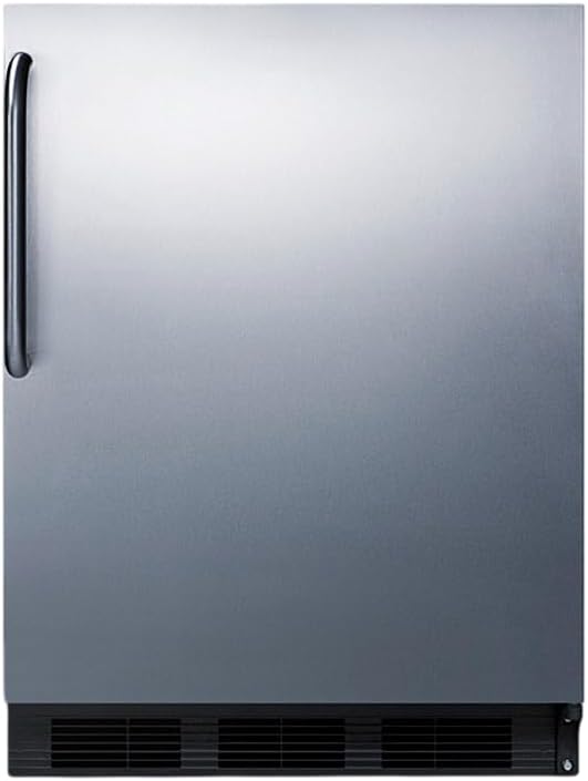 Summit 24" Refrigerator, Undercounter, 5.5 cu.ft. Capacity, ADA Compliant, Stainless Steel - AL752BKCSSLHD (Left Handed Door Swing)