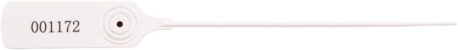 Pull-tite Security Seal Tamper Resistant Tags Plastic Padlock Sign Ties Numbered 100 Pieces/Bag (White, 100pcs)