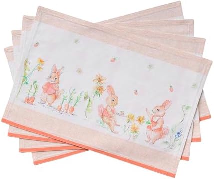 Maison d' Hermine Placemats Set of 4 Reusable 100% Cotton (13"x19")