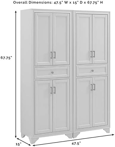Crosley Furniture Tara 2-Piece Pantry Storage Cabinet Set