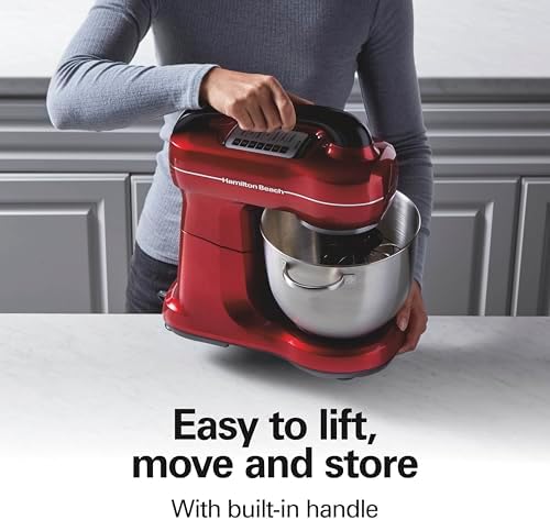 Hamilton Beach 4 Qt Electric Stand Mixer With 7 Speeds, Easy-Carry Handle