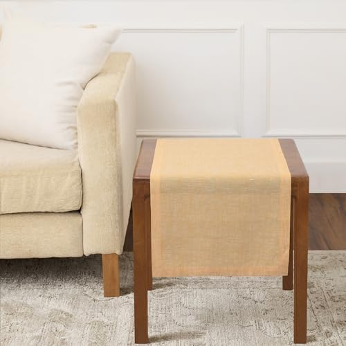 Solino Home 100% Pure Linen Table Runner Golden Nugget, Athena 14 x 36 in