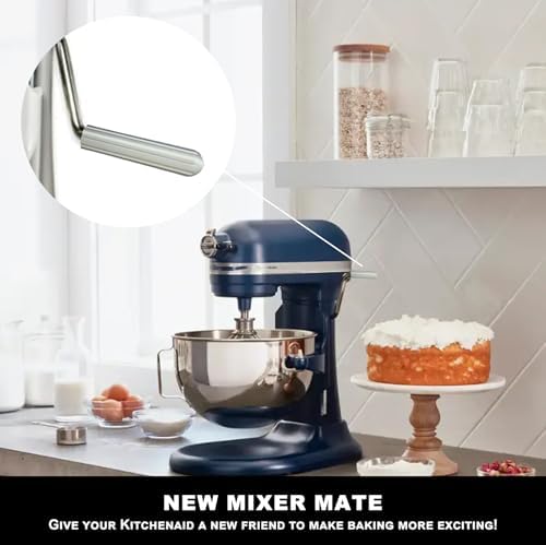 Stand Mixer Handle for KitchenAid Stand Mixers – Compatible with Pro 5 Plus, Mixer Accessory with Comfy Grip for Enhanced Stability and Convenience (Silver)