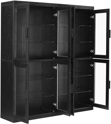 Crosley Furniture Essen 2-Piece Glass Door Pantry Storage Cabinet Set
