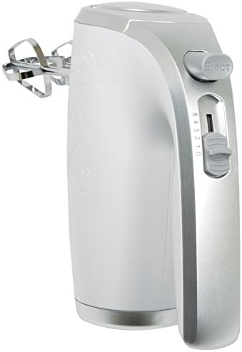 Better Chef Electric Hand Mixer | 5-Speed | Stainless Beaters & Hooks | Attachment Holder | 150-watt (White)