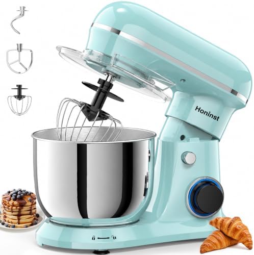 Honinst 4QT Electric Stand Mixer, 10-Speed Tilt-Head Compact Kitchen Mixer