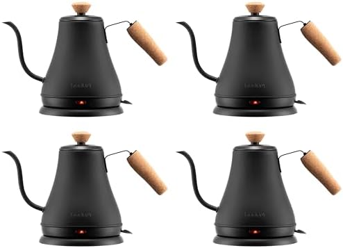 Bodum 27oz Bistro Gooseneck Electric Water Kettle,Pour Over Coffee & Tea,Stainless Steel,Matte Black,(Pack of 4) by Bodum