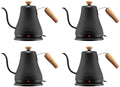 Bodum 27oz Bistro Gooseneck Electric Water Kettle,Pour Over Coffee & Tea,Stainless Steel,Matte Black,(Pack of 4) by Bodum