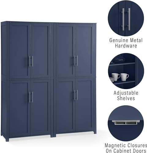 Crosley Furniture Savannah 2-Piece Pantry Storage Cabinet Set