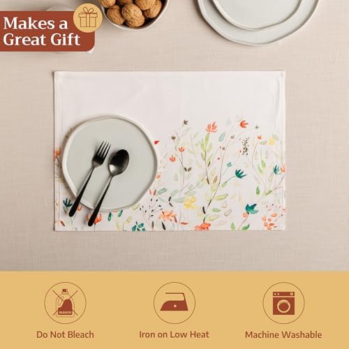 Maison d' Hermine Placemats Set of 4 Reusable 100% Cotton (13"x19")
