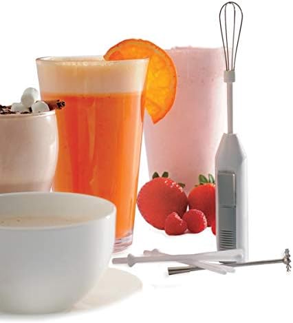 5pc Deluxe Cordless Mini Mixer - Mix Whip Stir Blend Beat Drink Frother