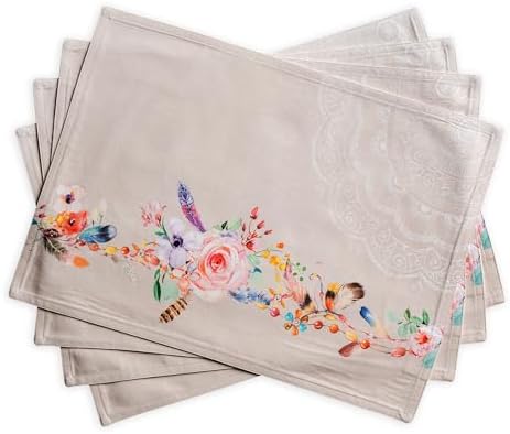 Maison d' Hermine Placemats Set of 4 Reusable 100% Cotton (13"x19")