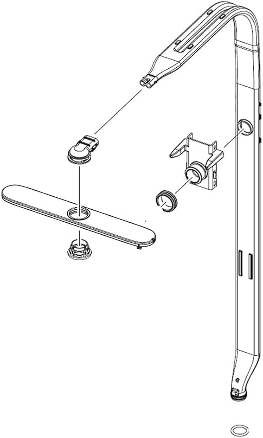 Nozzle Top Spray Arm DD82-01119A For Samsung Dishwasher Parts 1" x 2" x 10" - Compatible With Samsung Dishwasher OEM (VIEW MODEL DETAILS）