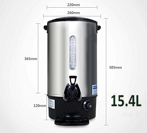 INTBUYING Stainless Steel Large Capacity Commercial 110V Hot Water Dispense Boiler Instant Boiling Machine Heater Electric Kettle Temperature Control for Coffee Tea with Faucet Tap-15.4L