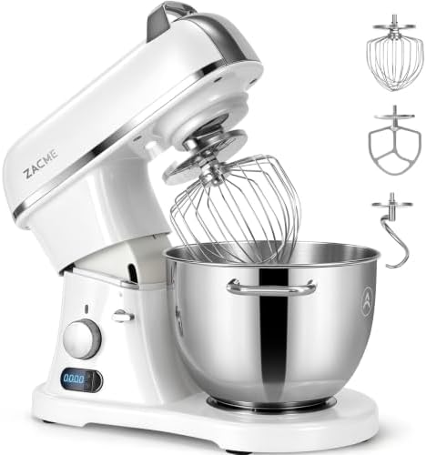 ZACME 8.4QT Commercial Stand Mixer 800W with Aluminum Die Casting Meets the Standard of NSF/ANSI 8-2023, Mixers Kitchen Electric Stand Mixer with Stainless Steel 8L Bowl, Dough Hook, Whisk and Beater