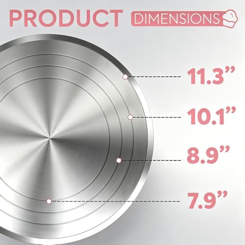 Showvigor 300W Electric Hand Mixer with 12'' Cake Turnable Stand Set